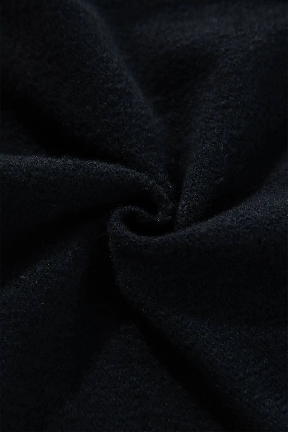 Cozy black fleece pants with drawstring - Love Salve